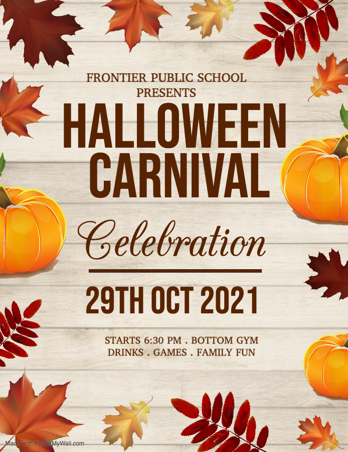 Poster For Halloween Carnival